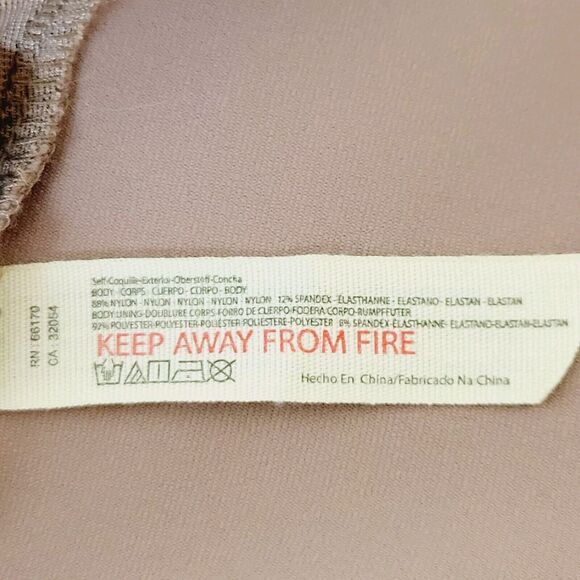 Free People Thong Bodysuit Shorts Sleeves Purple Square Neck Size SP - Picture 12 of 12